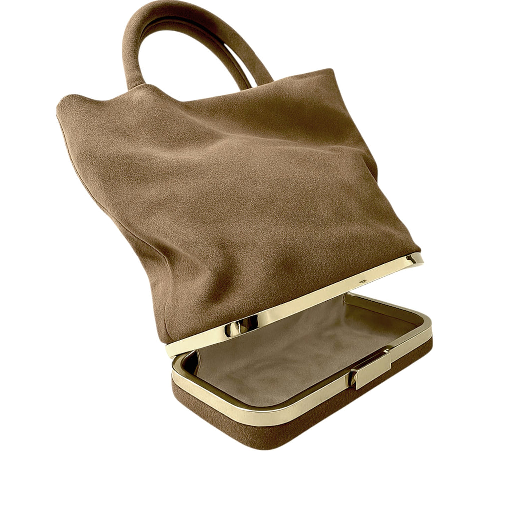Hulet Mini Tote- Cognac Suede