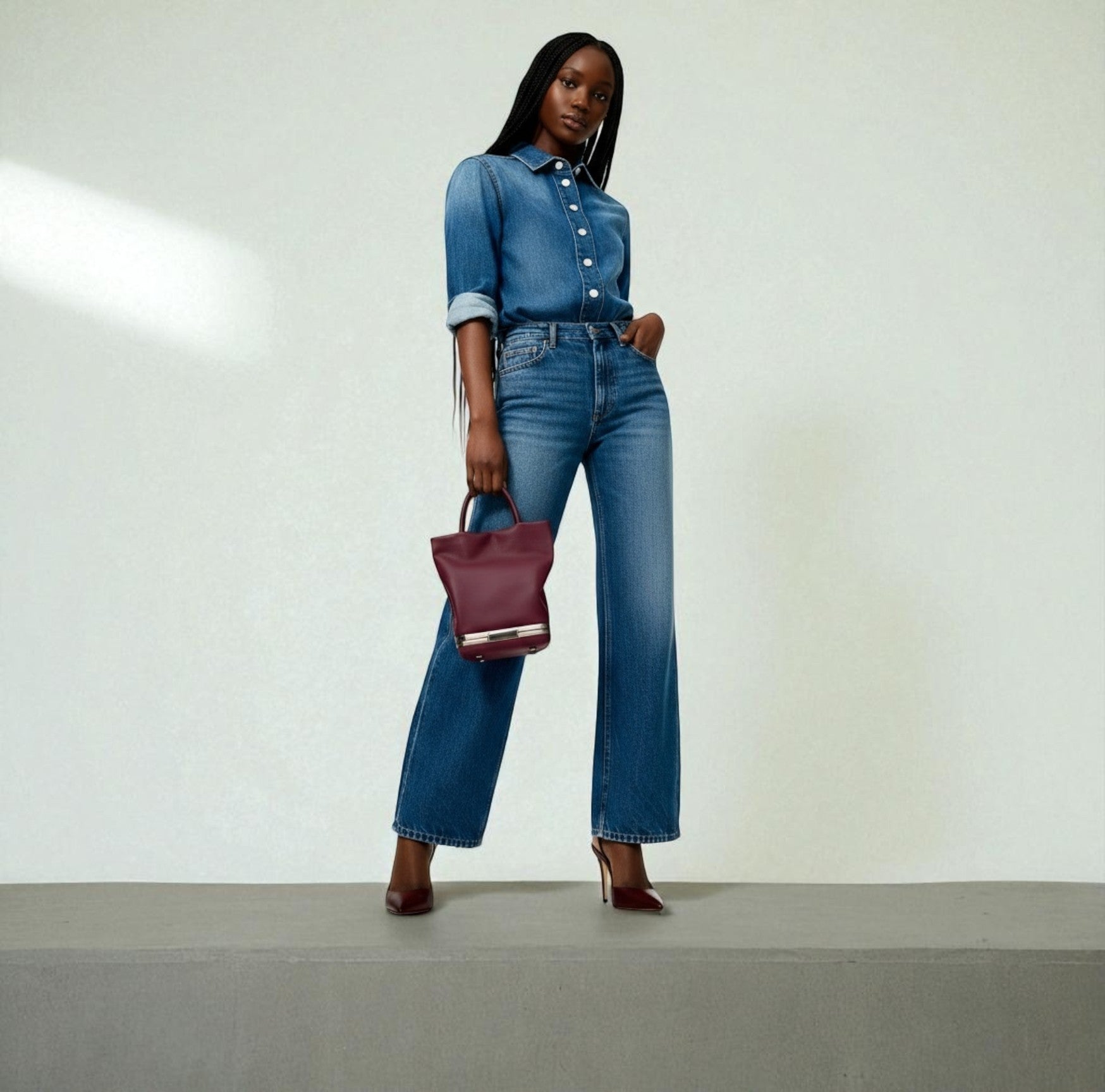 Hulet Mini Tote- Burgundy