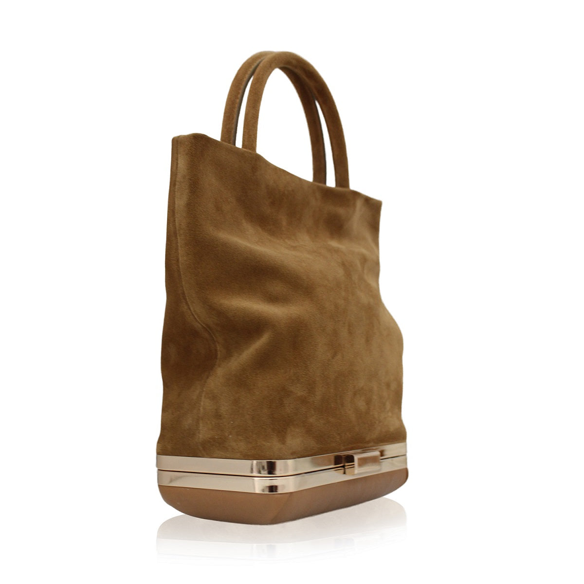Hulet Mini Tote- Cognac Suede