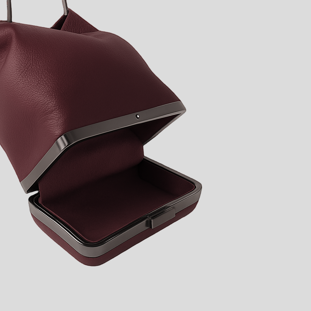 BURGUNDY LEATHER KESMARA CROSSBODY BAG 